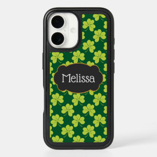 Cute Green Clover Pattern with a Fancy Frame