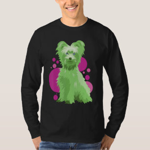 Cute Green Colored Yorkshire Terrier Dog T-Shirt