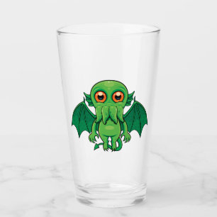 Cute Green Cthulhu Monster Glass