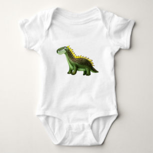 Cute Green Dinosaur Baby Bodysuit - Adorable Dino 