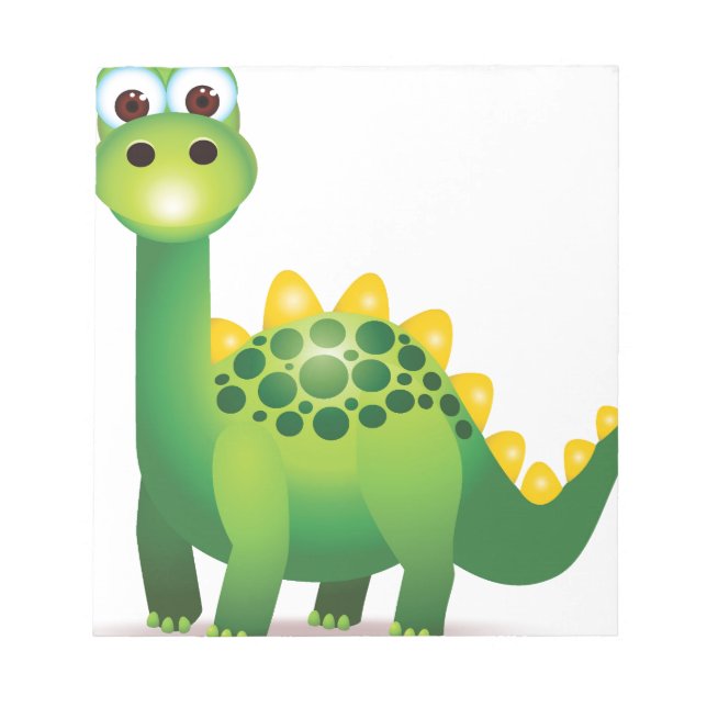 Cute green dinosaur cartoon notepad (Front)