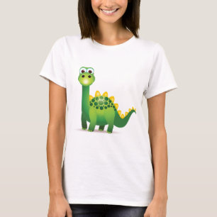 Cute green dinosaur cartoon T-Shirt