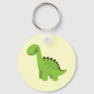 Cute Green Dinosaur Key Ring