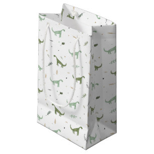Cute Green Dinosaur Pattern Small Gift Bag