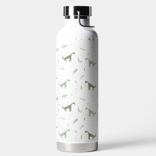 Cute Green Dinosaur Pattern Water Bottle
