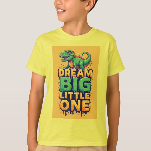 Cute Green Dinosaur T-Shirt (Front)