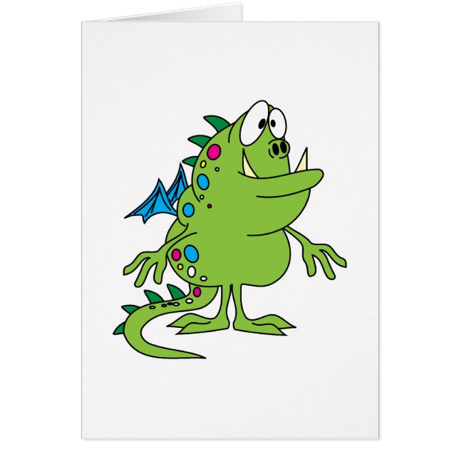 cute green dragon monster creature (Front)