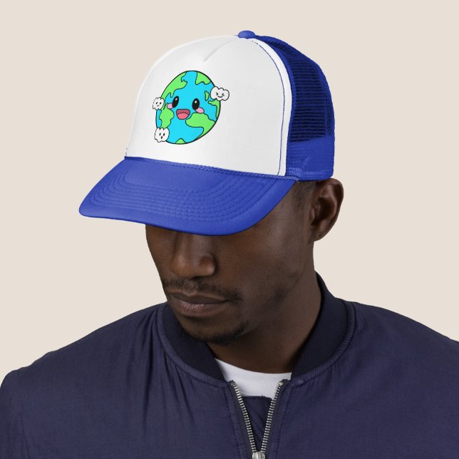 Cute Green Earth Day  Trucker Hat (In Situ)