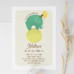 Cute green elephant. Animal kids boy birthday Invitation<br><div class="desc">Kids boy birthday invitation with cute green elephant for zoo / circus theme party.</div>