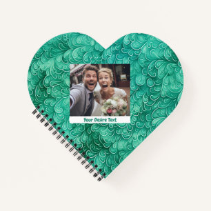 Cute Green Floral Custom Spiral Notebook