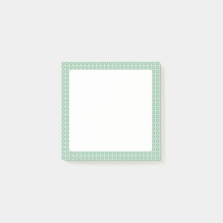 Cute Green Floral Patterned Sticky Notes