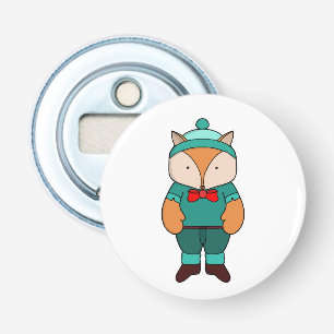 Cute green fox bottle opener