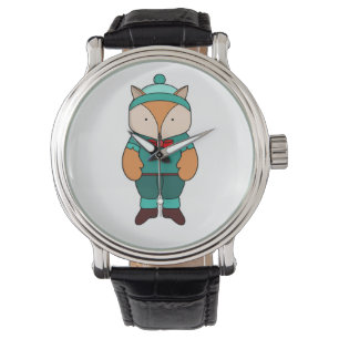 Cute green fox watch