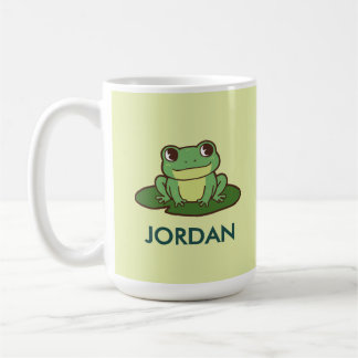 Cute Green Frog Custom Mug