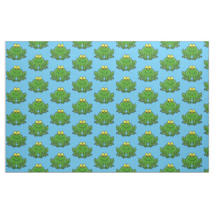 Cute Green Frog Design Fabric