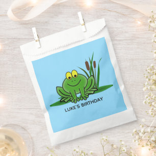 Cute Green Frog Design Favour Bag