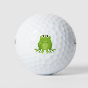 Cute green frog golf balls
