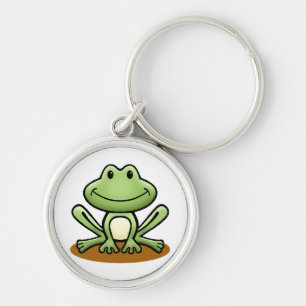 Cute Green Frog Key Ring