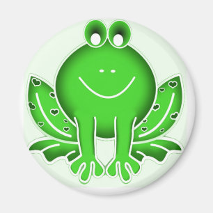 Cute green frog magnet