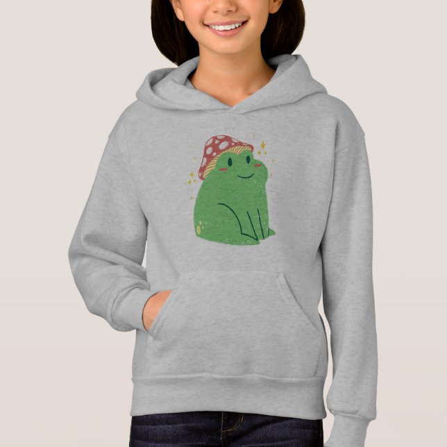 Cute Green Frog with Mushroom Hat (Front)