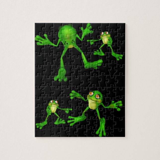 Cute Green Froggy Jigsaw Puzzle (Vertical)