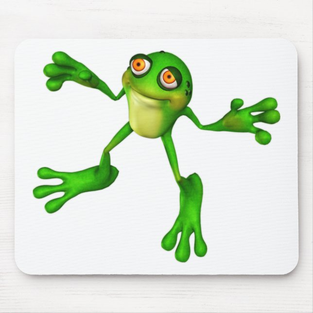 Cute Green Froggy Mouse Pad (Front)