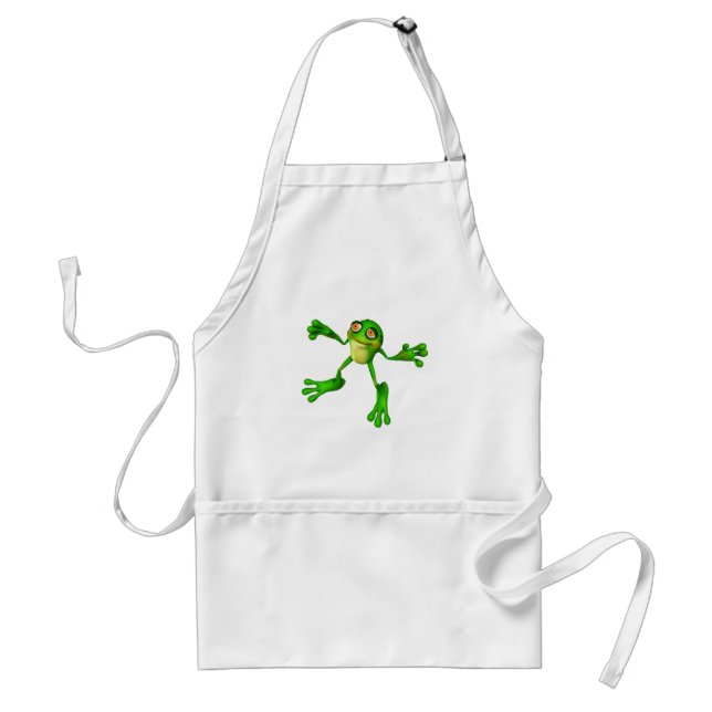 Cute Green Froggy Standard Apron (Front)