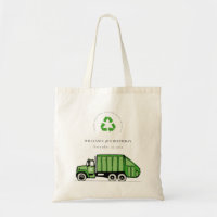 Cute Green Garbage Truck Kids Any Age Birthday