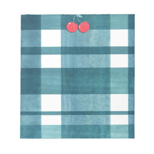 Cute green gingham  notepad