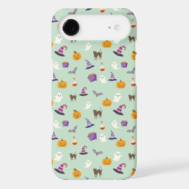 Cute green Halloween Seamless Pattern - Spooky (Back)