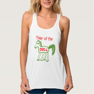 Cute Green Horse Year of the Horse Zodiac Singlet