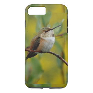 cute green Hummingbird yellow background Case-Mate iPhone Case