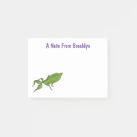 Cute green leaf insect cartoon illustration