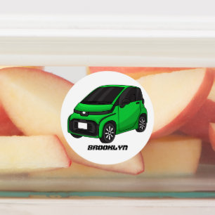 Cute green micro sized car