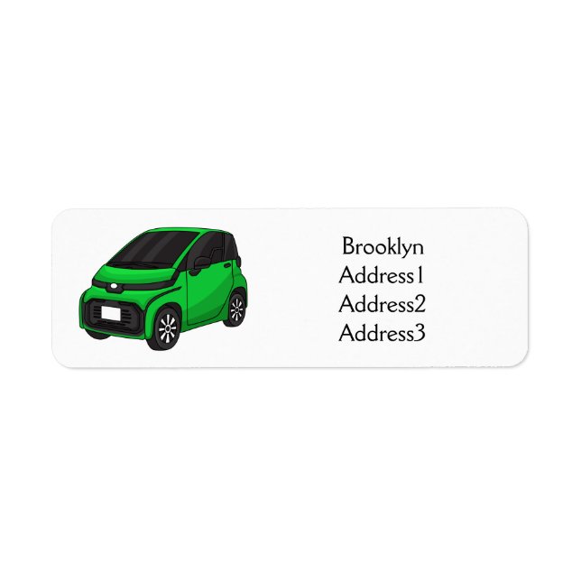 Cute green micro sized car  (Front)