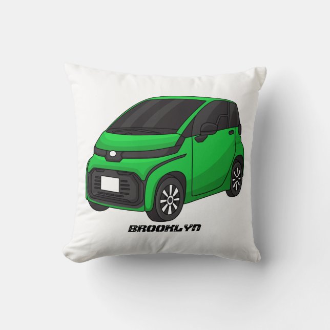 Cute green micro sized car cushion (Front)