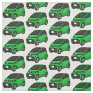 Cute green micro sized car fabric