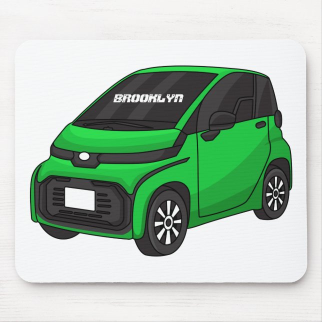 Cute green micro sized car  mouse pad (Front)