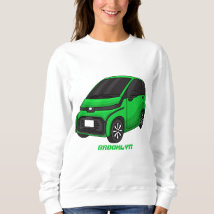 Cute green micro sized car  sweatshirt