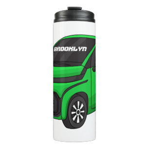 Cute green micro sized car thermal tumbler