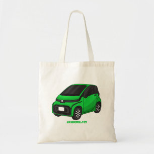 Cute green micro sized car  tote bag