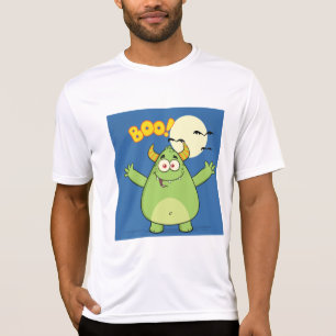 Cute Green Monster Halloween Boo T-Shirt