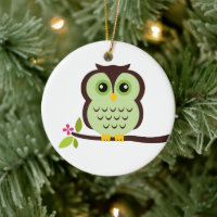 Cute Green Owl