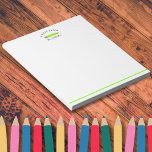 Cute Green Pencil  From Personalised Teacher Name Notepad<br><div class="desc">Make a teacher smile with our custom Cute Green Pencil A Note From Note Pad! This personalised teacher gift is a thoughtful way to express your gratitude and admiration. Whether it's for back to school season or just to show your appreciation, this cute and customisable note pad is sure to...</div>