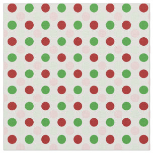 Cute Green Pink Red Polka Dots Fabric