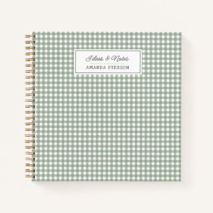 Cute Green Plaid  Personalised Family Ideas Book