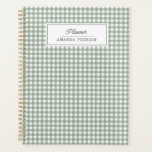Cute Green Plaid  Personalised Ideas Book Planner<br><div class="desc">Cute Green Plaid  Personalised Family Ideas Book</div>