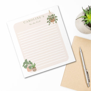 Cute Green Plant To Do List  Notepad