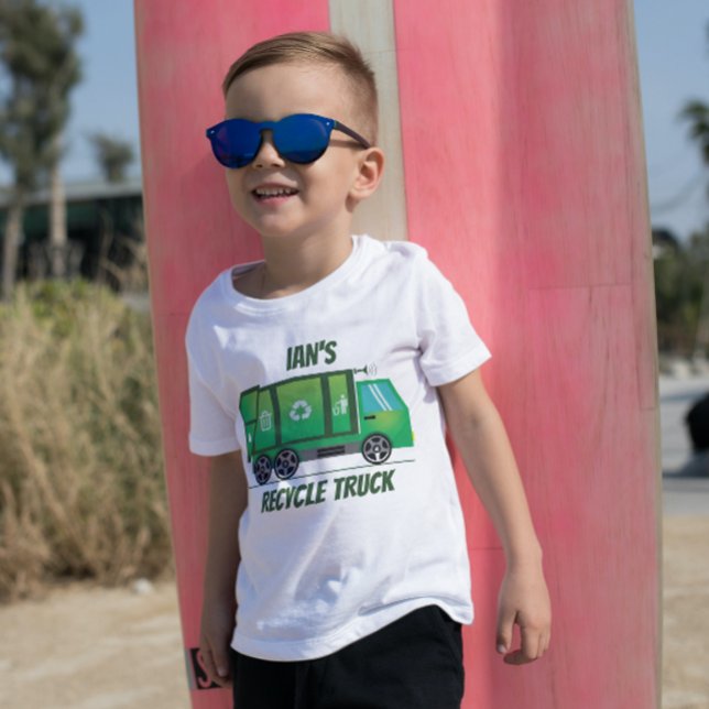 Cute Green Recycle Truck Kids Any Age T-Shirt (Creator Uploaded)