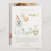 Cute Green Rust Dog Any Age Birthday Photo Party
